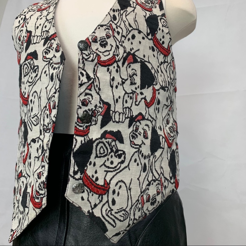 Vintage 90s Disney Vest 101 Dalmatians S - Picture 3 of 9
